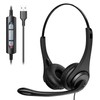 Voistek USB Headset with Microphone for PC Laptop, Wired Computer