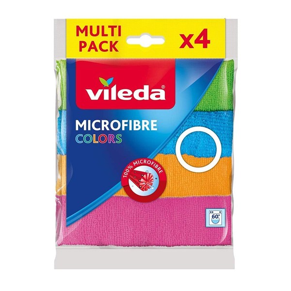 Vileda microfiber all-purpose cloth Colors, 1 pack of 4 pieces