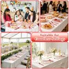 175PCS Clear and Red Disposable Silverware Sets for 25 Guests