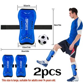 Football Shin Pads, FairyPeach Knee Pads Children's Football, Children's Shin Pads Football, Shin Pads for Football, Shin Guards, Football Shin Pads (Blue)