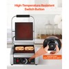 VEVOR Commercial Panini Grill, 1800W Electric Sandwich Panini Maker, Stainless