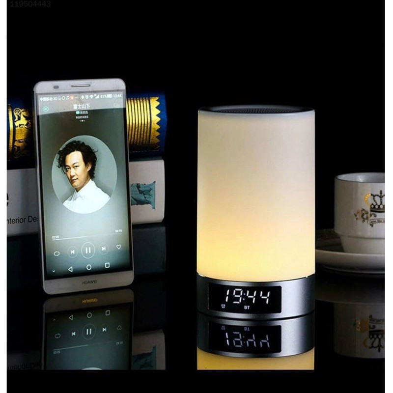 Marrado Wireless Bluetooth Speaker LED Touch Night Light Alarm Clock