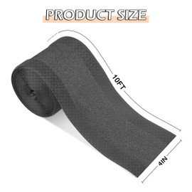 Floor Cord Cover for Carpet – Wire Protection Tape Cable Strip Cover for Keep Cables Organized and Trip Hazard Prevention-Protector Cable Management for Commercial Office Carpet (Black, 10 ft)