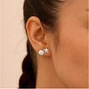 2 Pairs 14K Gold/Silver Earrings for Women Small Shell, Starfish