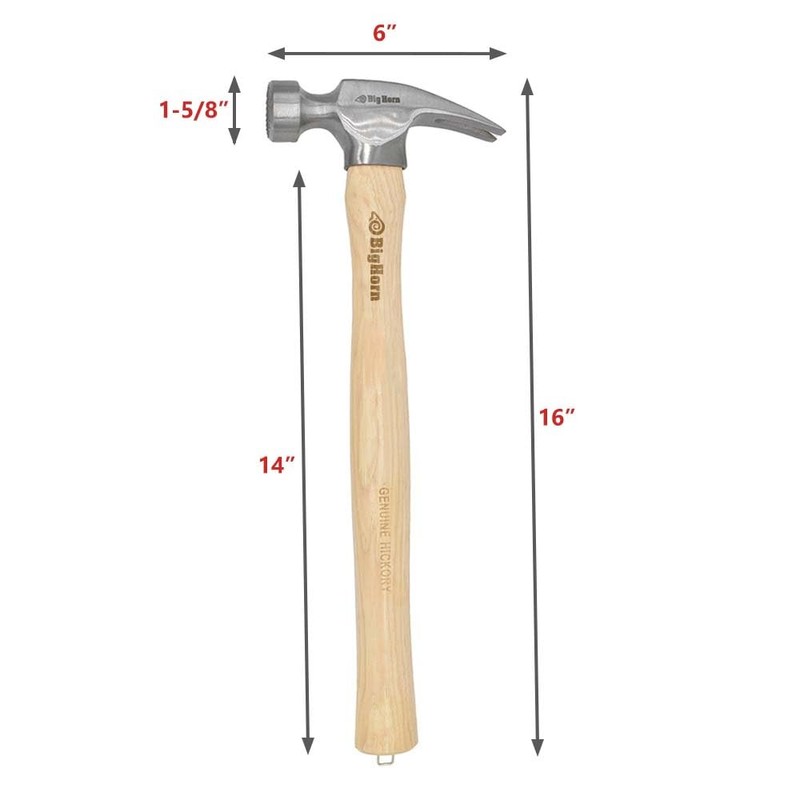 Big Horn 15100 21 Oz Straight Handle Framing Hammer (BJ21FMS)
