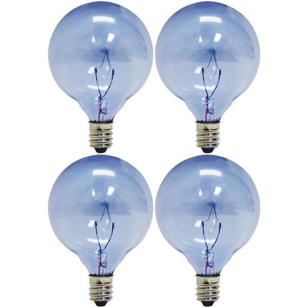 GE Lighting 48704 40-Watt Reveal Candelabra Globe G16.5, 4 Bulbs