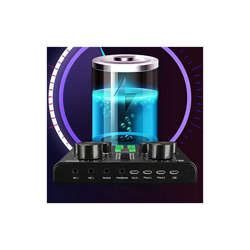 Oewnvmd Plug Sound Card for Live Streaming Voice Changer Sound