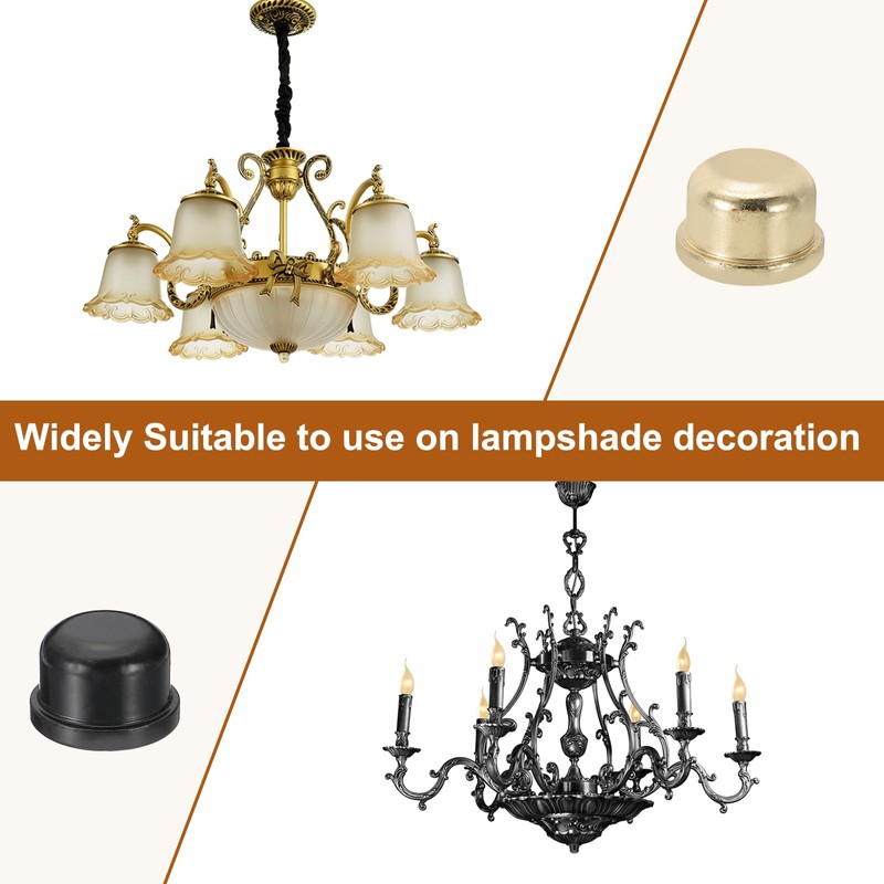 PATIKIL Lamp Finials Caps, Solid Tapped 1/4-27 Thread for Lamp