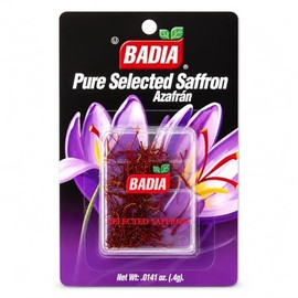 Badia Saffron, 0.4 gram – All-Natural Spanish Whole Azafran (Saffron) Threads for Paella, Rice & Gourmet Cooking