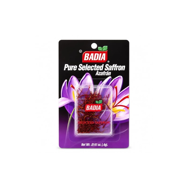 Badia Saffron, 0.4 gram – All-Natural Spanish Whole Azafran (Saffron)