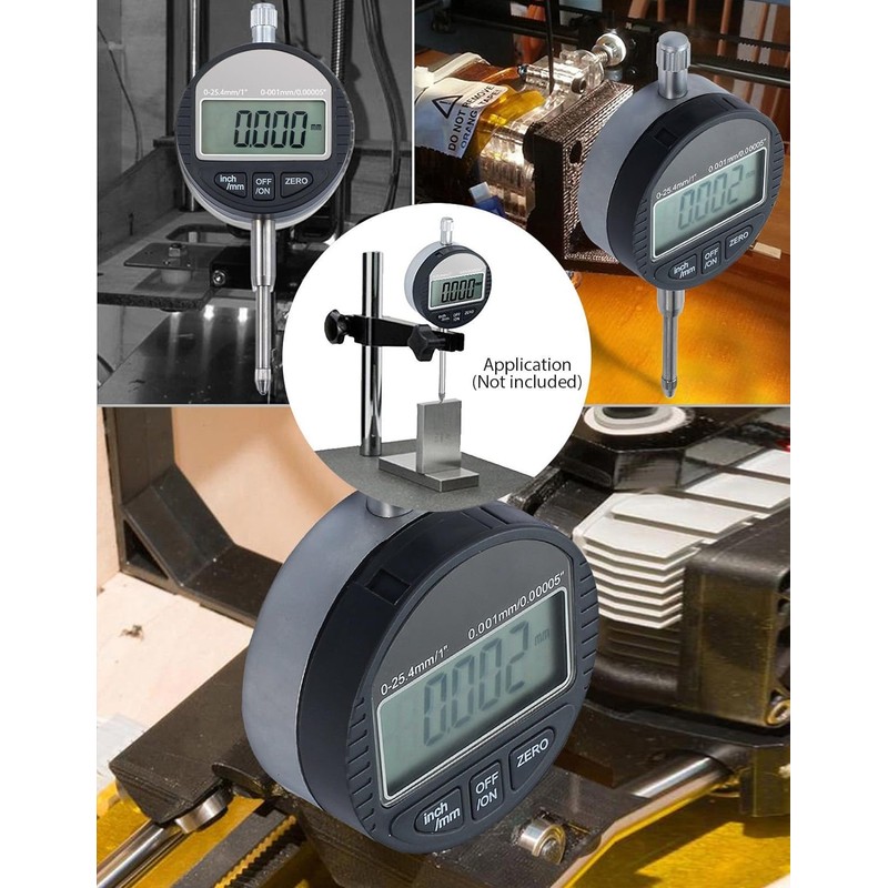 AUTOUTLET Digital Dial Gauge 0.001 mm/0.00005 Inch Digital Probe 0-25.4