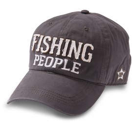 Pavilion Gift Company Fishing People Hat, Dark Grey, Large