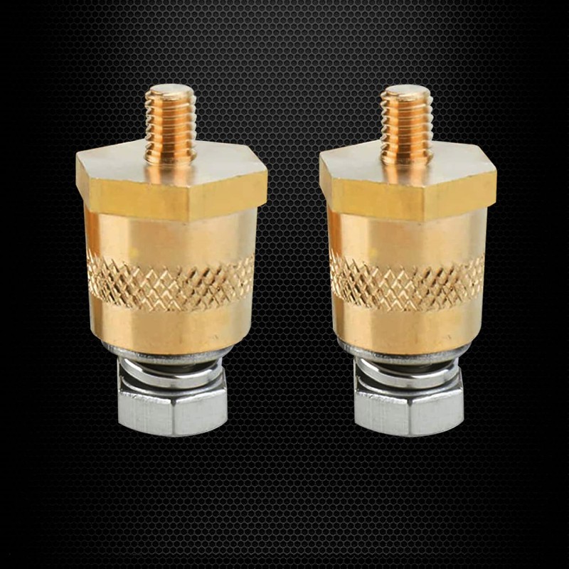 Ampper M6 Thread Male Brass Battery Charging Post Terminals, M6