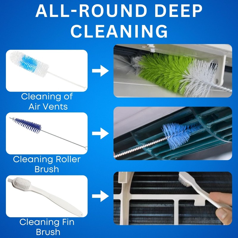 Oiktylr 10Pcs Mini Split Cleaning Kit, Minisplit Cleaning Bag Air