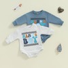 mlpeerw Newborn Baby Boy Outfit MAMA'S BOY Clothes Sweatshirt Bubble