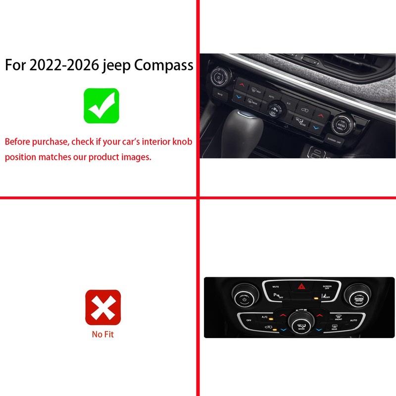 7-Piece Premium Aluminum Alloy Interior Knob Cover Trim Set for