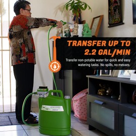 TERA PUMP New-Model Rechargeable USB-C [Large] 3.8 Gallon Automatic Pumping Water Container [Fast] 2.2 Gallons Per Minute Flow - Portable Wash Station, Camping Shower Handheld Non-Potable Water Pump