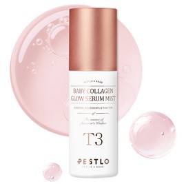 PESTLO T3 Baby Collagen Glow Serum Mist for All Skin Types with Vegan Collagen and Elastic Glow-Boosting Ingredients, 1.69 Fl Oz (50ml)