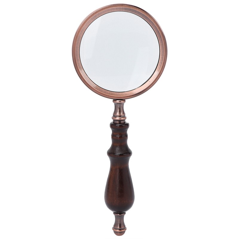 10X Metal Retro Reading Magnifying Glass Elderly Handheld Magnifier with