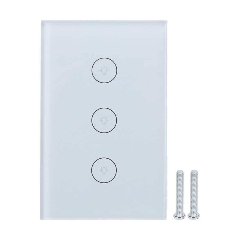 3 Gang Smart WiFi Light Switch Panel Touchable Wireless APP