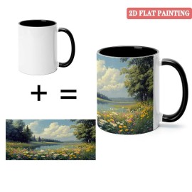 11oz Ceramic Mug Sublimation Blank Cup for Custom Design Low MOQcapacity: 30 oz, color: White