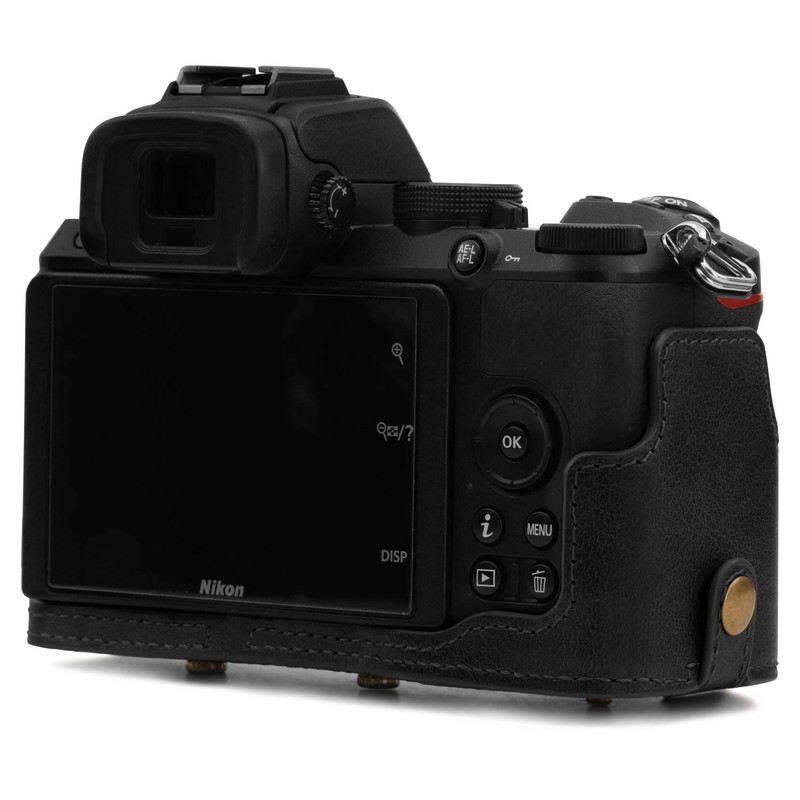 MegaGear Ever Ready MG1813 Black Genuine Leather Camera Case for