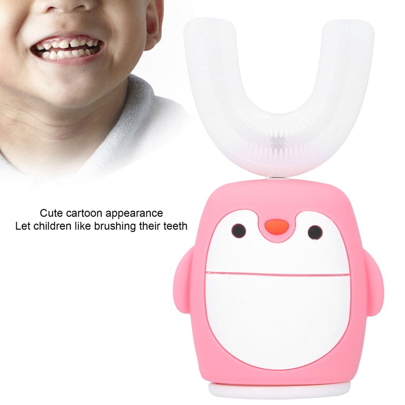 Children Cartoon Electric Toothbrush Cute Cleaning U shaped Toothbrush Oral