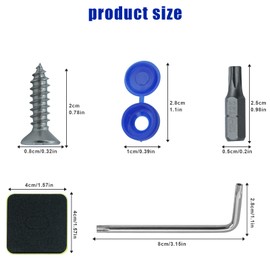 JASFLY Anti Diebstahl Kennzeichen Schrauben Motorrad, M5 Edelstahl Kennzeichen Schrauben mit Kappen, mit Schwarz, Weiß und Blau Kunststoff Scharnierkappen für Autos und Motorräder