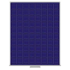 Coin box with 80 square compartments of 24 x 24 mm (Lindner 2180M) Marine (grey drawer, blue insert)