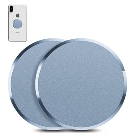 AKEIE Metal Plate Magnetic Smartphone Car Holder for Main Unit Side Set of 2 (Blue)