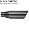 A-KARCK Exhaust Tips Black Chrome 2.25" Inlet, Muffler Tip with