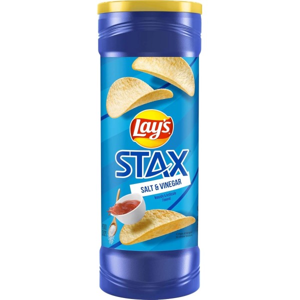 Lay's Stax Lay’s Stax Potato Crisps Chips, Salt & Vinegar,