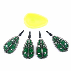 Wytino Method Mix Fishing Feeder Mould, Carp Fishing Bait Feeder Mould Set Device Fishing Feeder Tool 30/40/50/60g Fishing Accessories (30g + 40g + 50g + 60g)