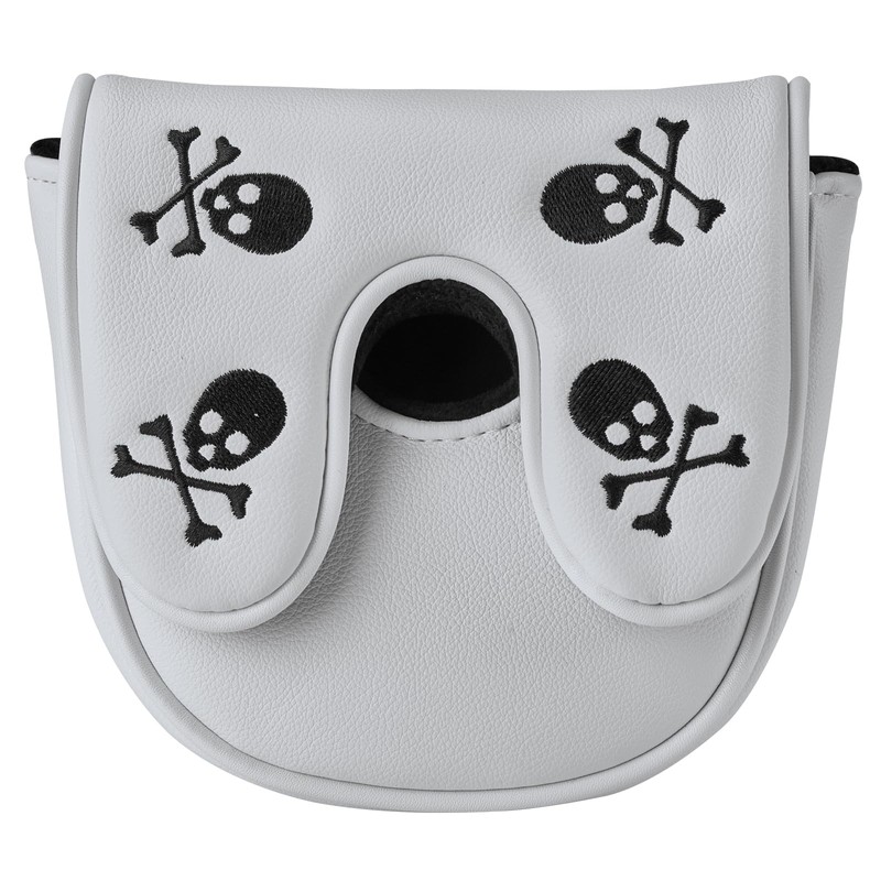 Gbourly Embroidery Skeleton Skull Golf Club Mallet Putter Head Cover