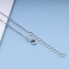 Atentuyi Tiny Crystal Flower Necklace Silver CZ Flower Pendant Necklace