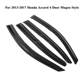 ZERO TOWN For 2013-2017 Honda Accord Sedan 4 Door Mugen Style Window Visor Sun Rain Guards