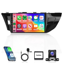 8 Core 4G+64G Radio for Toyota Corolla 2014-2017, Rimoody Android 13 Car Stereo Carplay Android Auto 10.1 Inch Touchscreen GPS 4G WiFi Bluetooth FM DSP-36 Mirror Link 59-UI Themes AHD Backup Camera