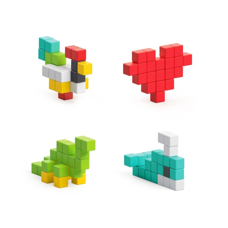 UD_PIXIO-100 Magnetic Blocks in 6 Colors +Free App