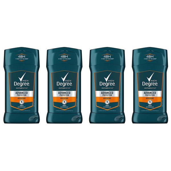 Degree Men Advanced Protection Antiperspirant Deodorant, Adventure, 2.7 Ounce (Pack fo 4)