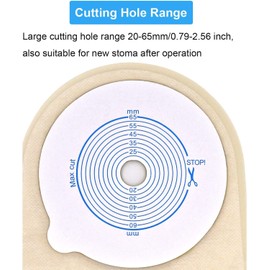 Pack of 20 Colostomy Bags, Disposable Drainage Bags for Colostomy, Ileostomy, Ostomy Care (20-65 mm)