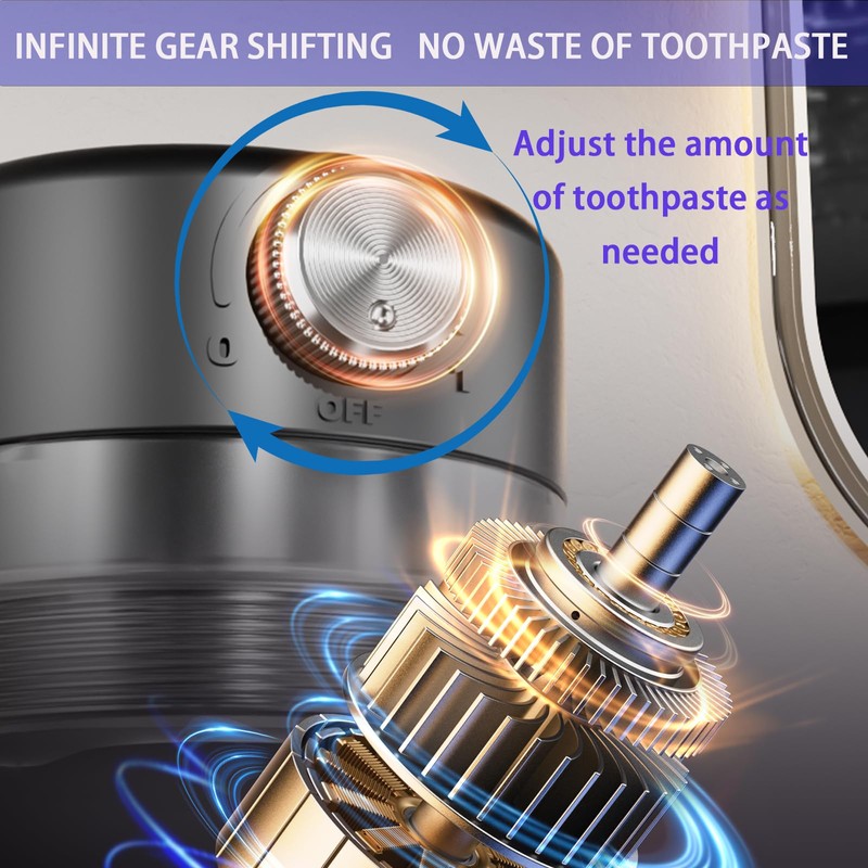 Toothpaste Squeezer, Bathroom Wall Mounted Electric Toothpaste Dispenser with Adjustable