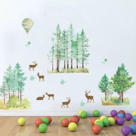 DaraBaby Vinil Decorativo Bosque Venados Sala Habitación Estancia