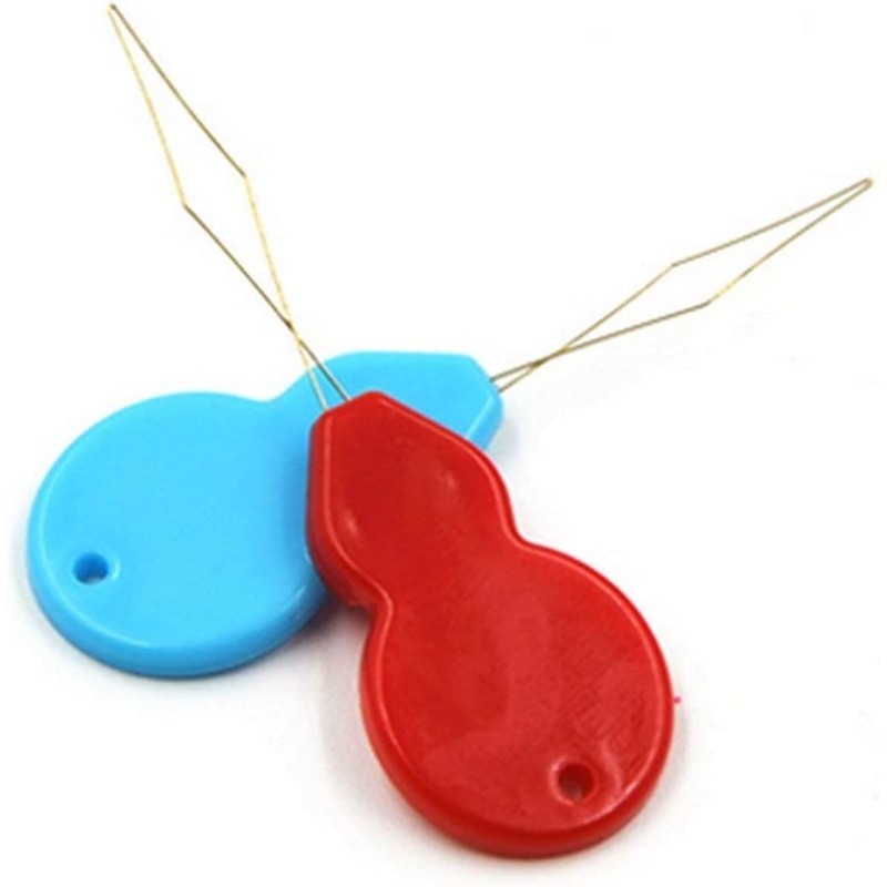 2 Pcs Gourd Shape Threading Tool Device Automatic Sewing Needle