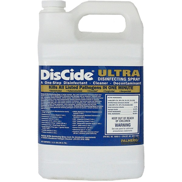 Discide Ultra Disinfectant Cleaner - 1 Gallon - Case of 4