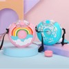Doughnut Bottle 380ML Cute Leakage Proof Portable BPA Free Silicone