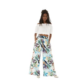 Matchable Couple Hawaiian Luau Wide Legged Pants with Pockets in Lost in Paradise, Women, L/XL
