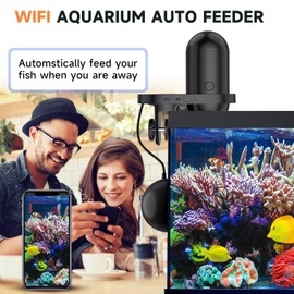 hygger WiFi Automatic Fish Feeder with App, Smart Auto Fish Feeder for Vacation with Timer, Precision Feeding and Moisture-Proof, Fish Feeder Automatic Dispenser with USB Cable for Aquariums Fish Tank