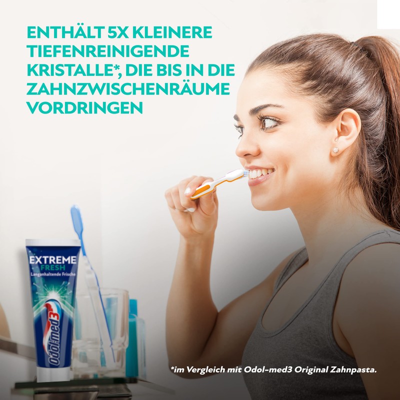 Odol-med3 Extreme Fresh Toothpaste for Long-Lasting Freshness, 75 ml