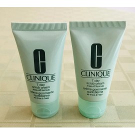 Clinique 7 Day Scrub Cream Rinse-Off Formula Lot Of 2 1.0 oz Travel Size NEW