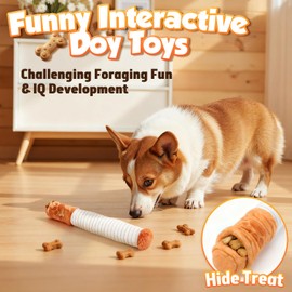 KEZKALS Funny Dog Toys for Small Medium Dogs, 3 Pack Squeaky Interactive Plush Pet Toy with Treat Box, Dog Gifts Stocking Stuffers for Christmas Birthday